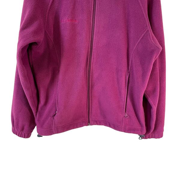 COLUMBIA Women's Fleece Benton Springs Full Zip Jacket Fuchsia Medium Gorpcore - Picture 6 of 12